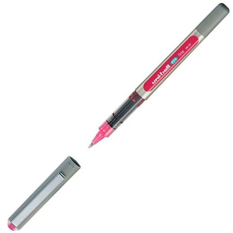 Stylo à encre liquide Uni-Ball Rollerball Eye Fine UB-157 Rose 0,7 mm (12 Pièces)