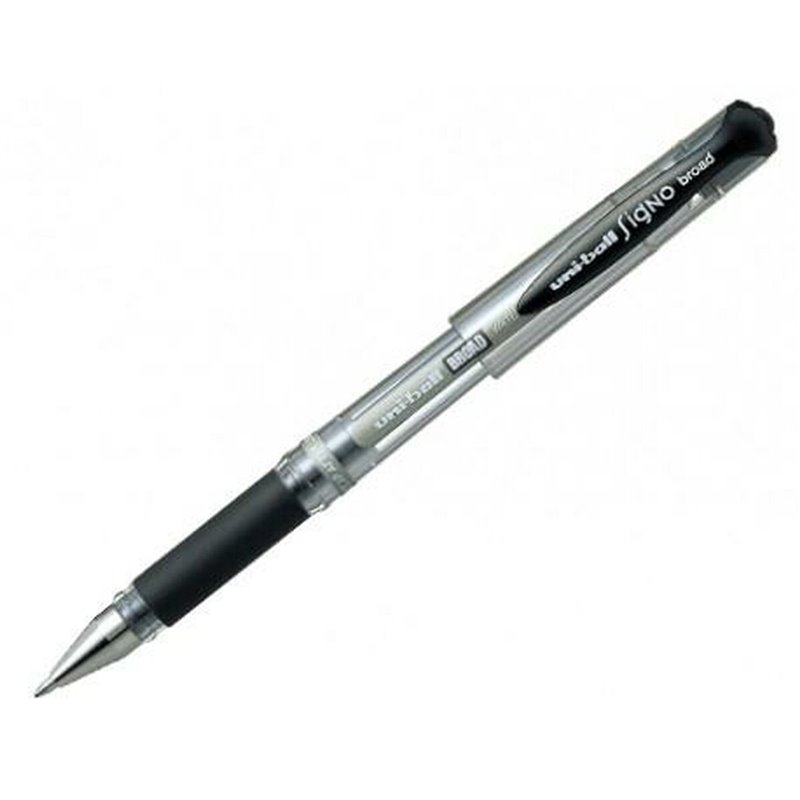 Stylo à encre liquide Uni-Ball Signo Broad UM-153 W Noir 0,6 mm (12 Pièces)