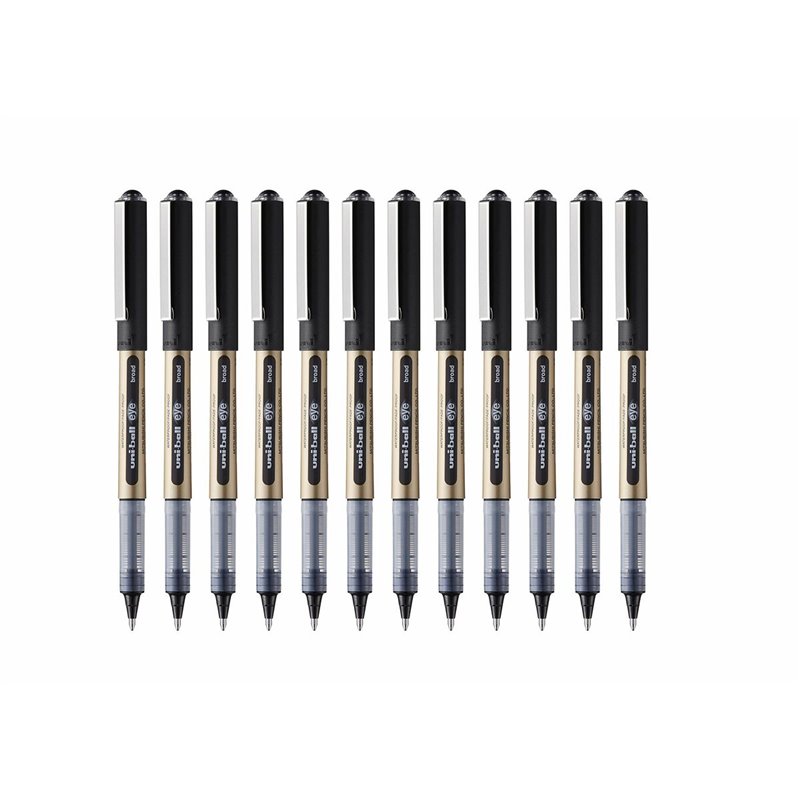 Stylo à encre liquide Uni-Ball Rollerball Eye Broad UB-150 Noir 1 mm (12 Pièces)