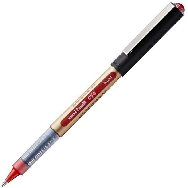 Image secondaire de Stylo à encre liquide Uni-Ball Rollerball Eye Broad UB-150 Rouge 1 mm (12 Pièces)