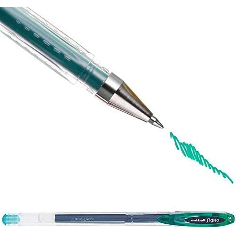 Image secondaire de Stylo à encre liquide Uni-Ball Rollerball Signo Basicos UM-120 Vert 0,5 mm (12 Pièces)