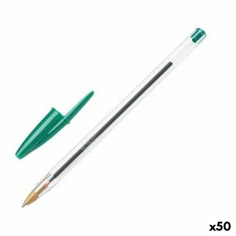 Crayon Bic Cristal Original Vert 0,32 mm (50 Unités)