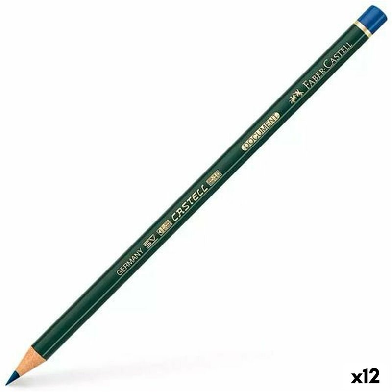 Crayon Faber-Castell Document Bleu Rond (12 Unités)