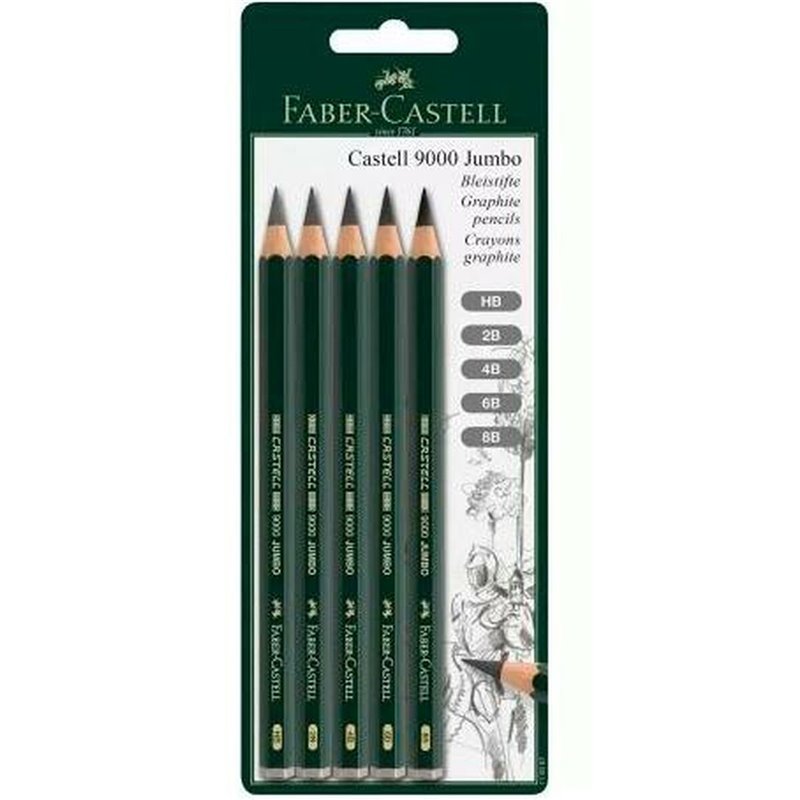 Image secondaire de Ensemble de Crayons Faber-Castell Hexagonal 2B 4B 6B 8B (5 Unités)