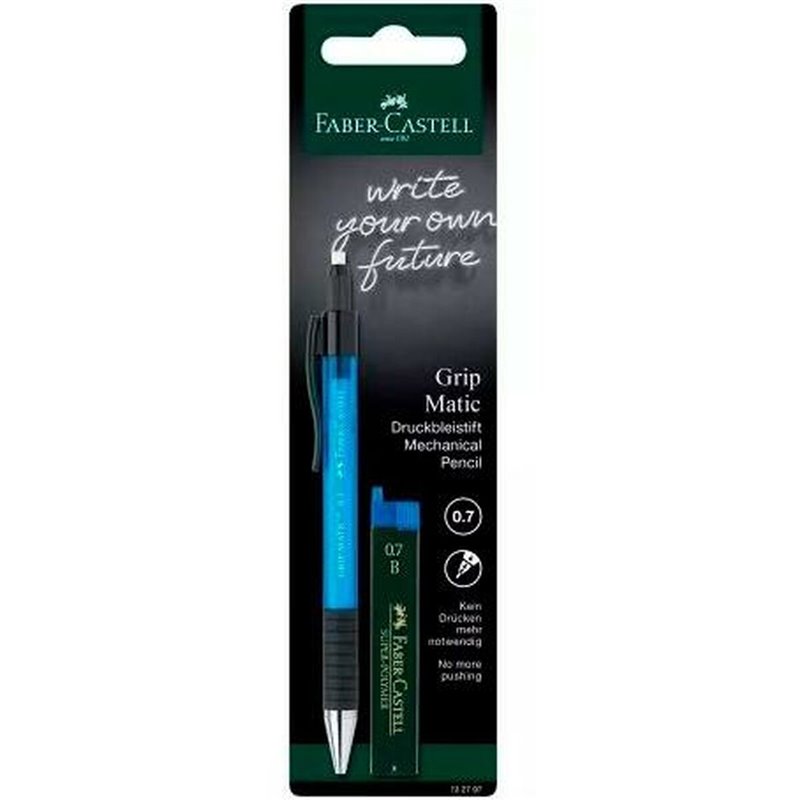 Image secondaire de Portemines Faber-Castell Grip Matic Bleu 0,7 mm (10 Unités)