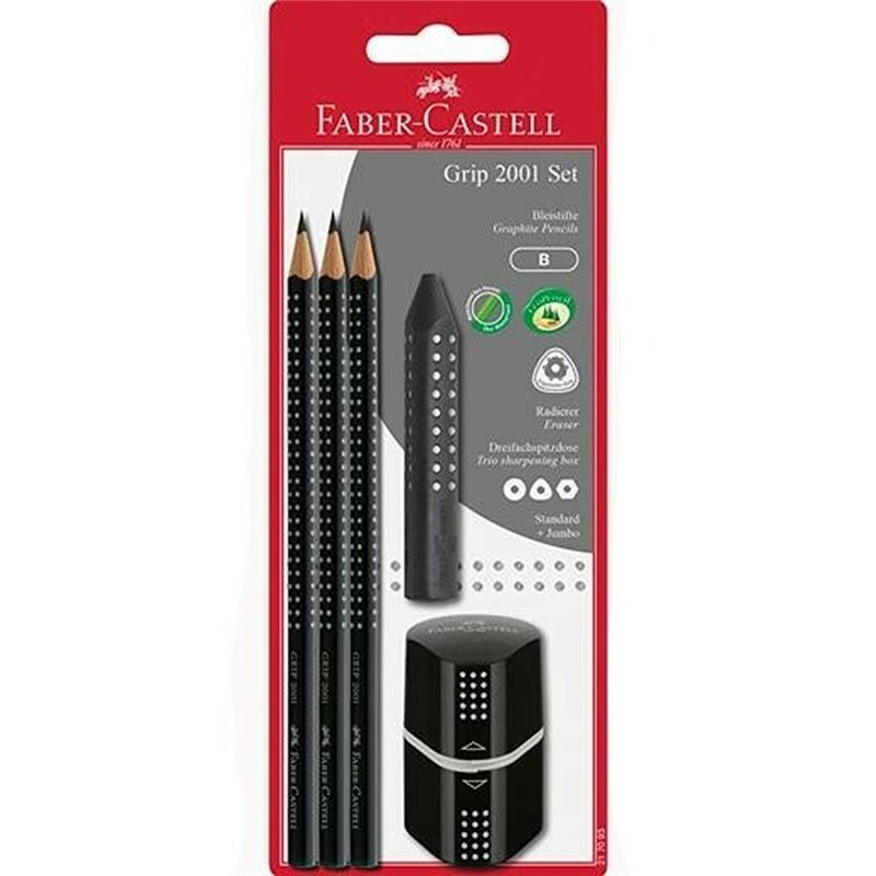 Image secondaire de Ensemble de Crayons Faber-Castell Noir (5 Unités) (10 Unités)