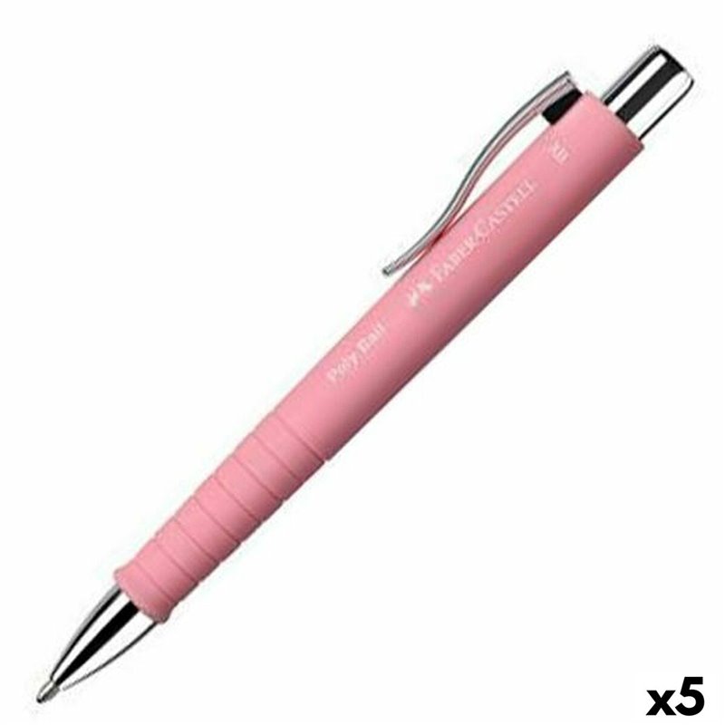 Crayon Faber-Castell Poly Ball XB Rose (5 Unités)