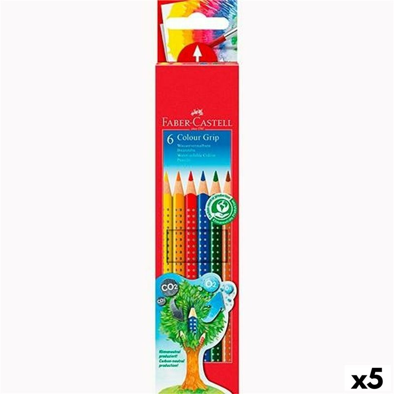 Crayons de couleurs pour aquarelle Faber-Castell Multicouleur (5 Unités)