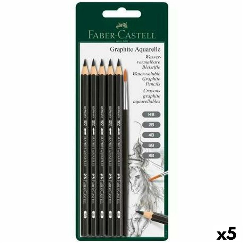 Ensemble de Crayons Faber-Castell Aquarelle (5 Unités)