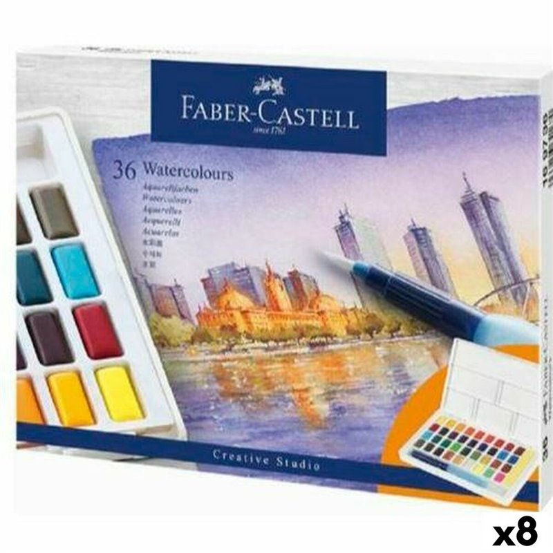 Set de peintures aquarelle Faber-Castell Creative Studio (8 Unités)