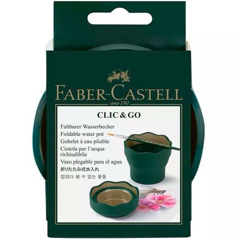 Image secondaire de Verre Faber-Castell Clic & Go Pliable Vert foncé 6 Pièces