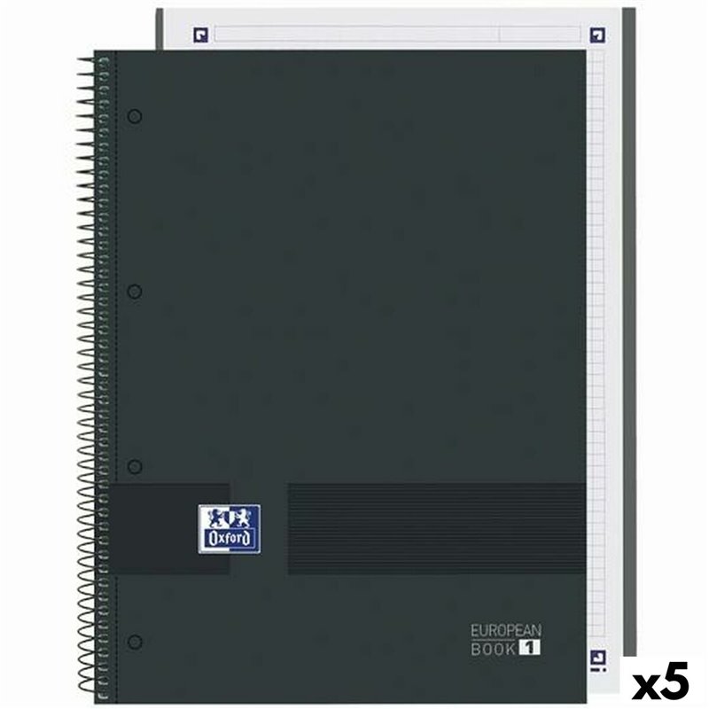 Cahier Oxford European Book Write&Erase Noir A4 (5 Unités)