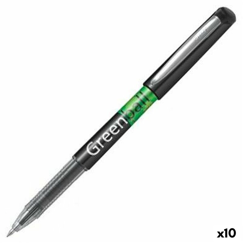 Stylo à encre liquide Pilot Green-Ball Noir 0,35 mm (10 Unités)