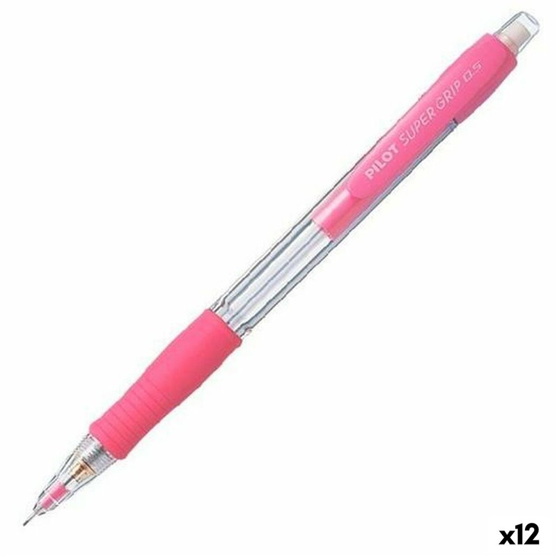 Portemines Pilot Super Grip Rose 0,5 mm (12 Unités)