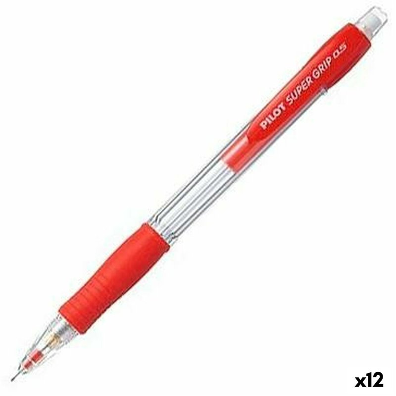 Portemines Pilot Super Grip Rouge 0,5 mm (12 Unités)