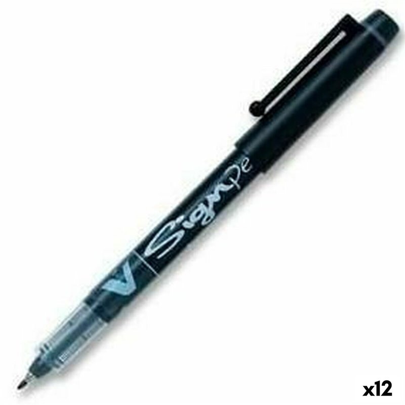 Stylo à encre liquide Pilot V-Sign Noir 0,6 mm (12 Unités)