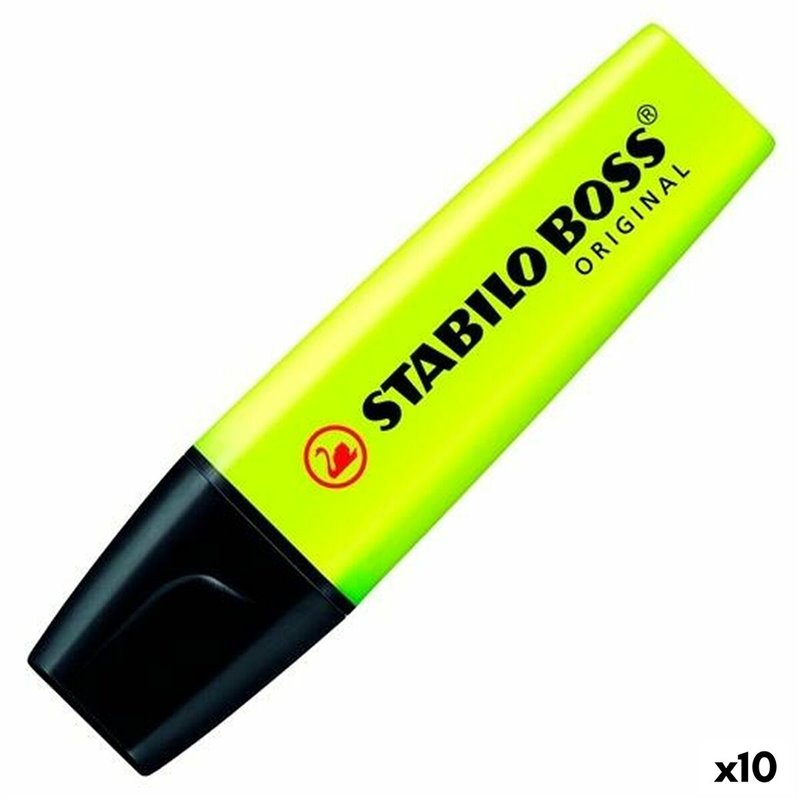 Stabilo Boss Original marqueur 10 pièce(s) Jaune