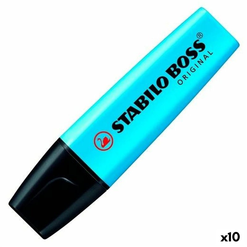 Stabilo BOSS ORIGINAL marqueur 1 pièce(s) Pointe biseautée Bleu