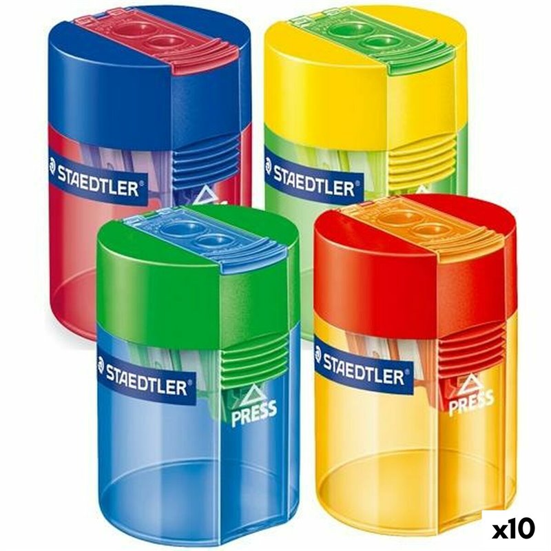 Taille-Crayon Staedtler Multicouleur Avec réservoir Plastique (10 Unités)