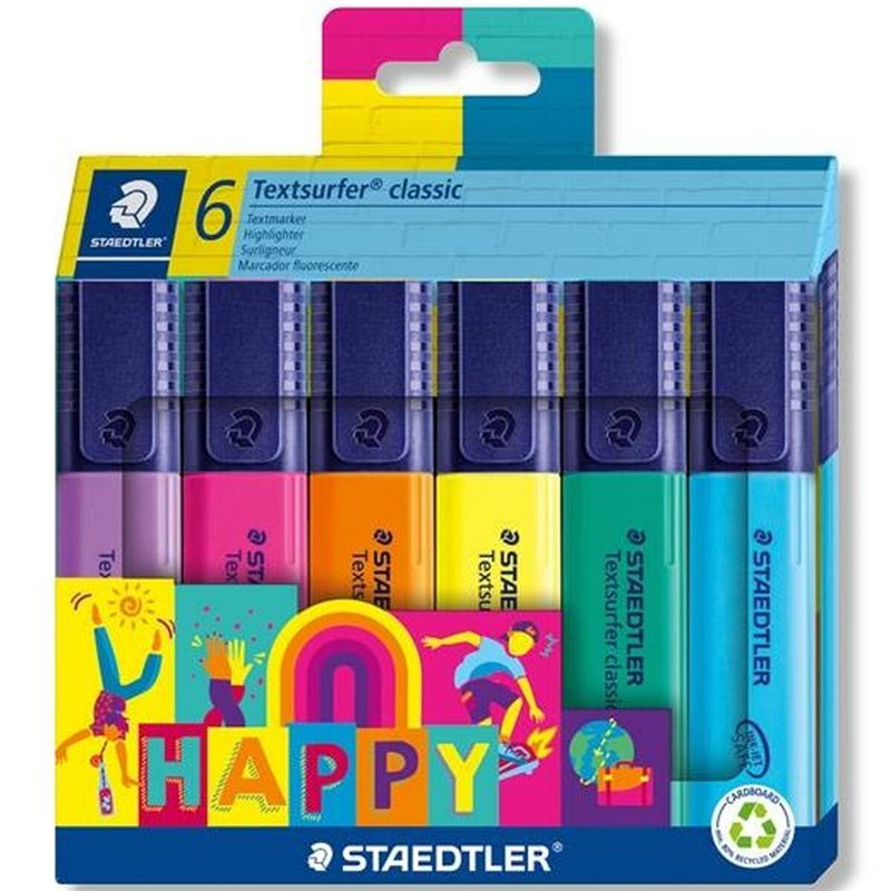 Image secondaire de Ensemble de Marqueurs Fluorescents Staedtler Textsurfer Classic Happy Line (10 Unités)