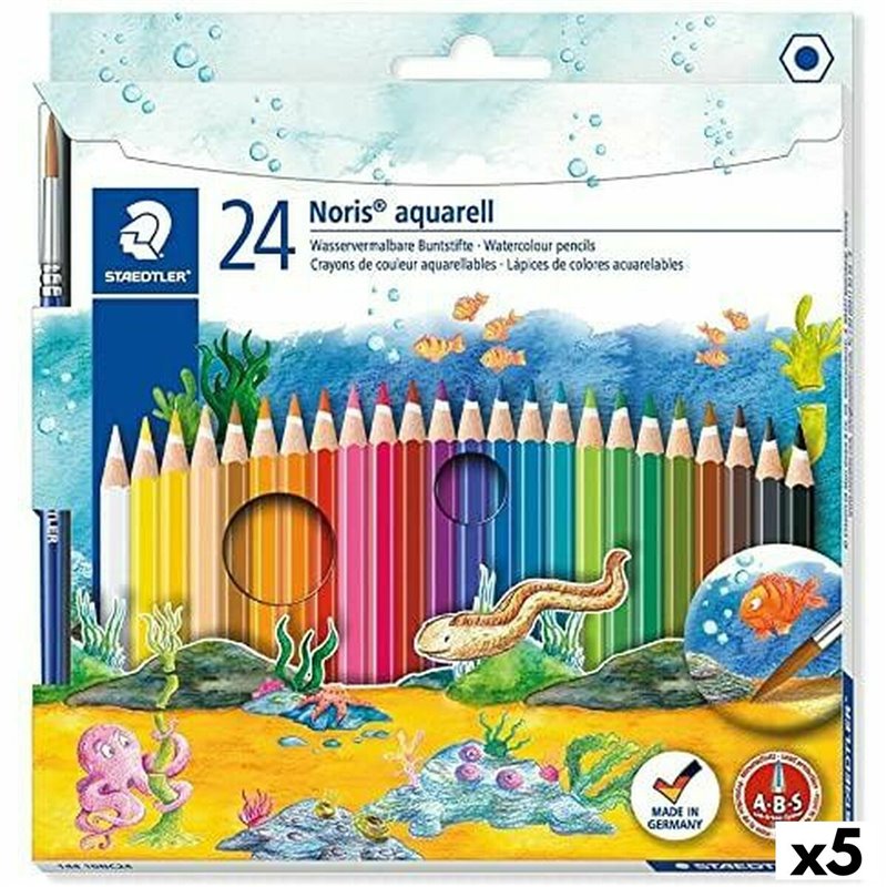 Crayons de couleurs pour aquarelle Staedtler Noris Multicouleur (5 Unités)