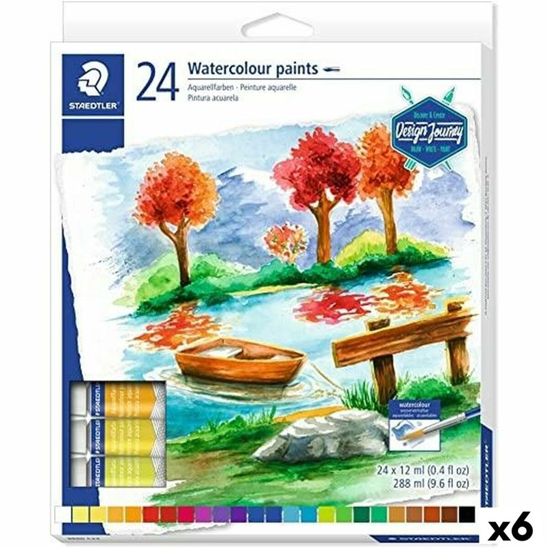 Set de peintures aquarelle Staedtler Design Journey 6 Pièces 12 ml