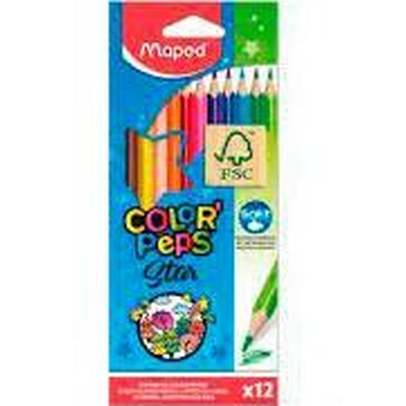 Image secondaire de Crayons de couleur Maped Color' Peps Star Multicouleur 12 Pièces (12 Unités)