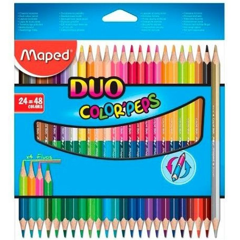 Image secondaire de Crayons de couleur Maped Duo Color' Pepst Multicouleur 24 Pièces Double 