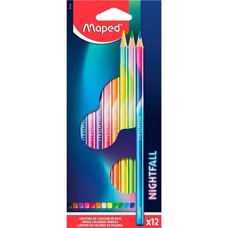 Image secondaire de Crayons de couleur Maped Nightfall Multicouleur 12 Pièces (12 Unités)