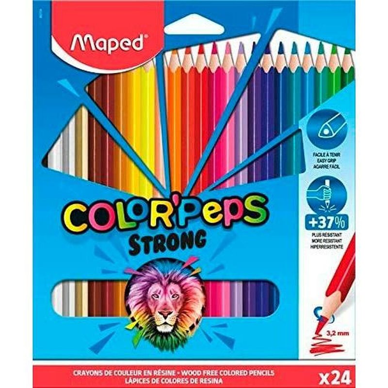 Image secondaire de Crayons de couleur Maped Color' Peps Strong Multicouleur 24 Pièces (12 Unités)