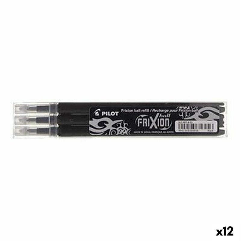 Jeu de pièces de rechange Pilot Frixion 0,7 Crayon 3 Pièces Noir (12 Unités)