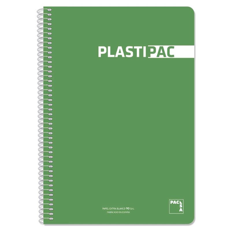 Cahier Pacsa Plastipac Vert clair Din A4 5 Pièces 80 Volets