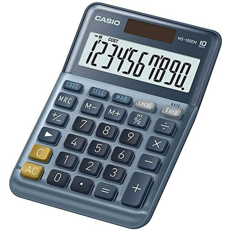 Image secondaire de Calculatrice Casio MS-100EM Bleu (10 Unités)