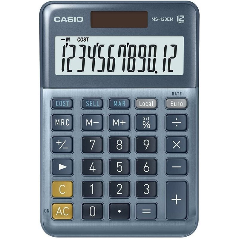 Image secondaire de Calculatrice Casio MS-100EM Bleu (10 Unités)