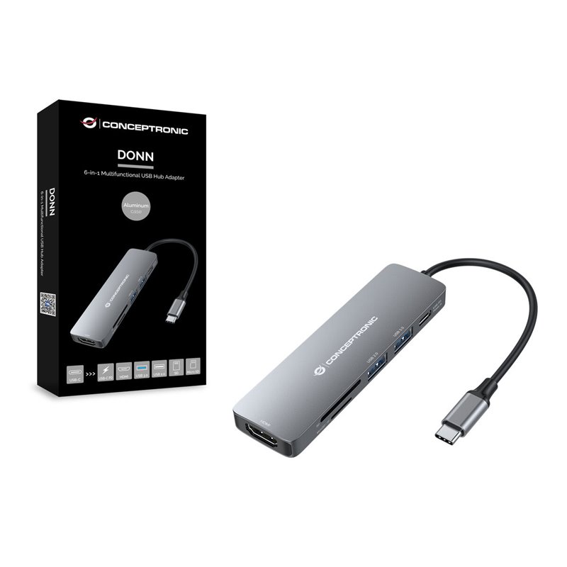 Image secondaire de Conceptronic DONN11G USB 3.2 Gen 1 (3.1 Gen 1) Type-C Gris