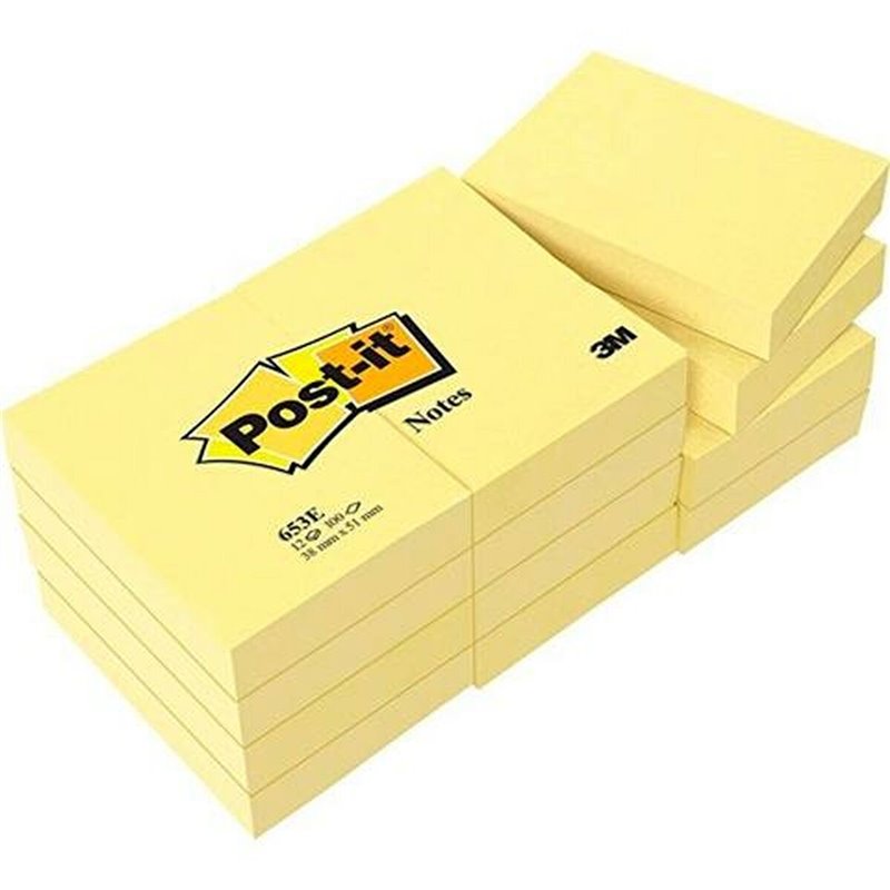 Image secondaire de Bloc de Notes Post-it 38 x 51 mm Jaune (15 Unités)