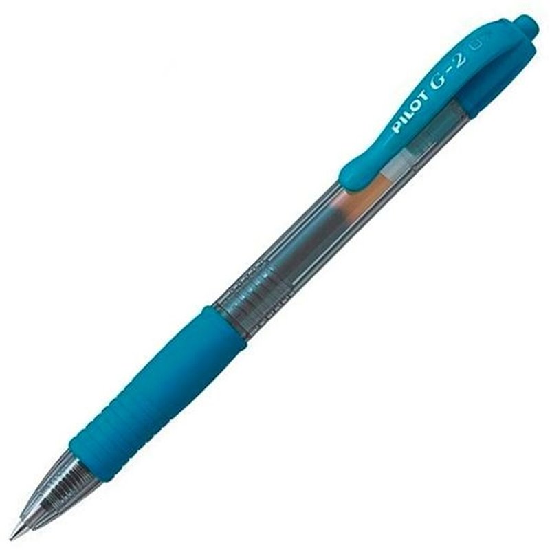 Image secondaire de Stylo gel Pilot G-2 Bleu Turquoise 0,4 mm (12 Unités)