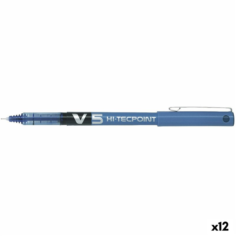 Stylo à encre liquide Pilot V-5 Bleu 0,3 mm (12 Unités)