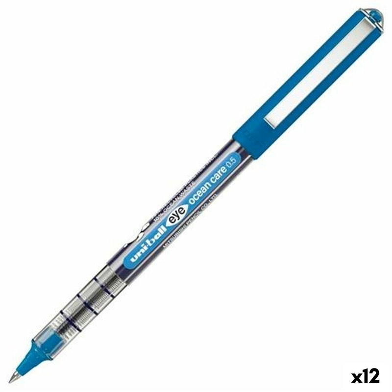 Stylo à encre liquide Uni-Ball Eye Ocean Care Bleu 0,5 mm (12 Unités)