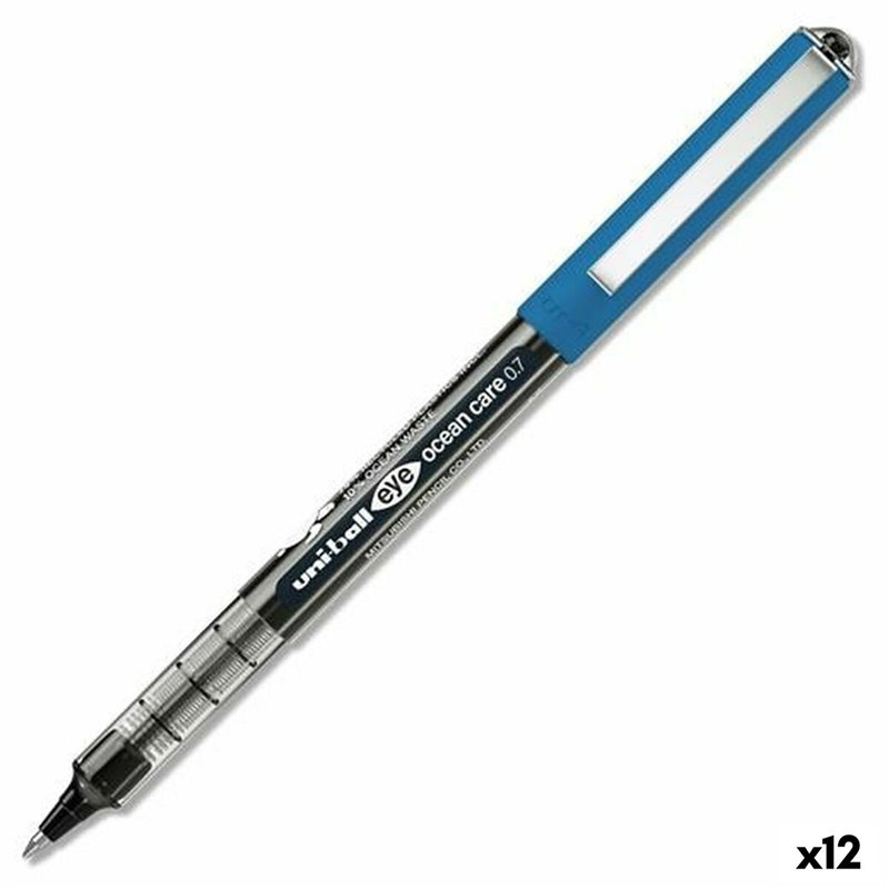 Stylo à encre liquide Uni-Ball Eye Ocean Care Noir 0,7 mm (12 Unités)