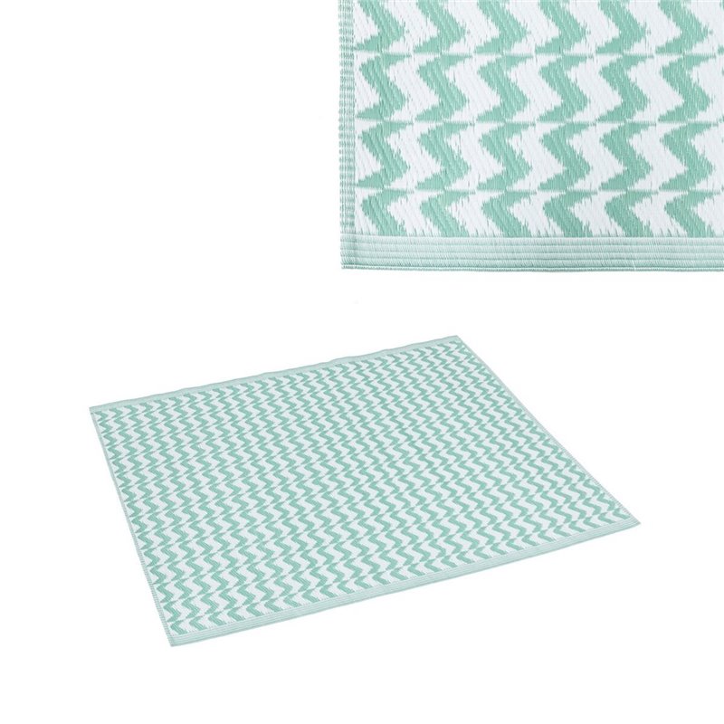 Tapis dextérieur Naxos Blanc Vert polypropylène