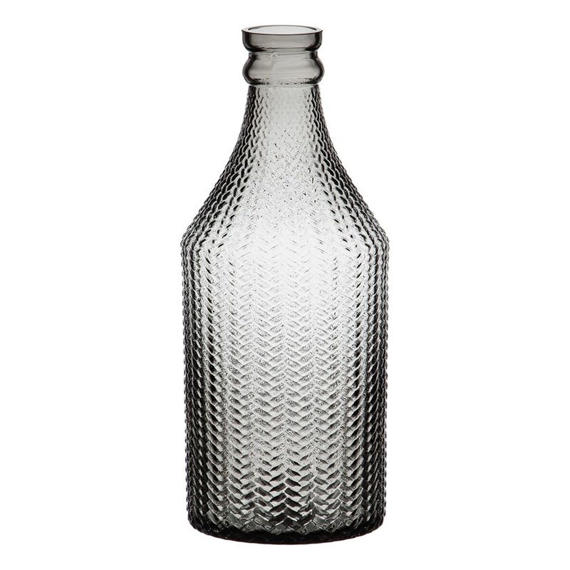 Vase 11,7 x 11,7 x 30 cm Gris verre