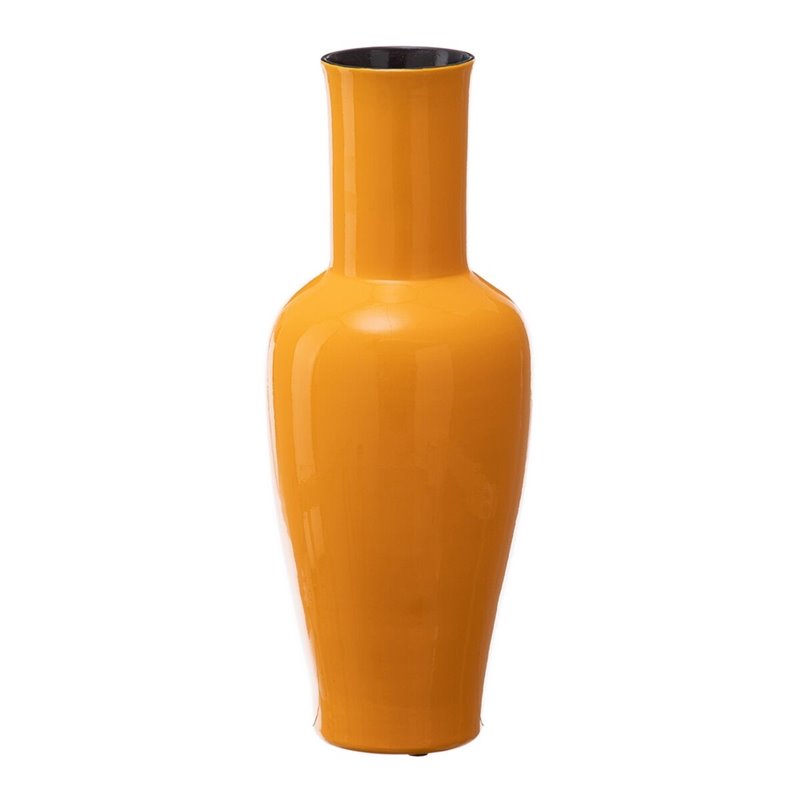 Vase 18 x 18 x 46,5 cm Céramique Jaune