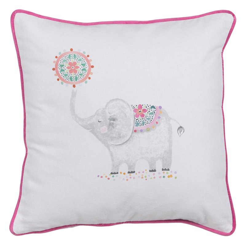 Coussin Enfant Eléphant 45 x 45 cm 100 % coton