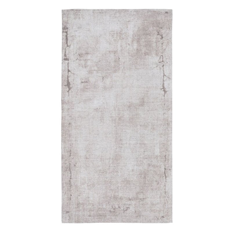 Tapis 80 x 150 cm Polyester Coton Taupe