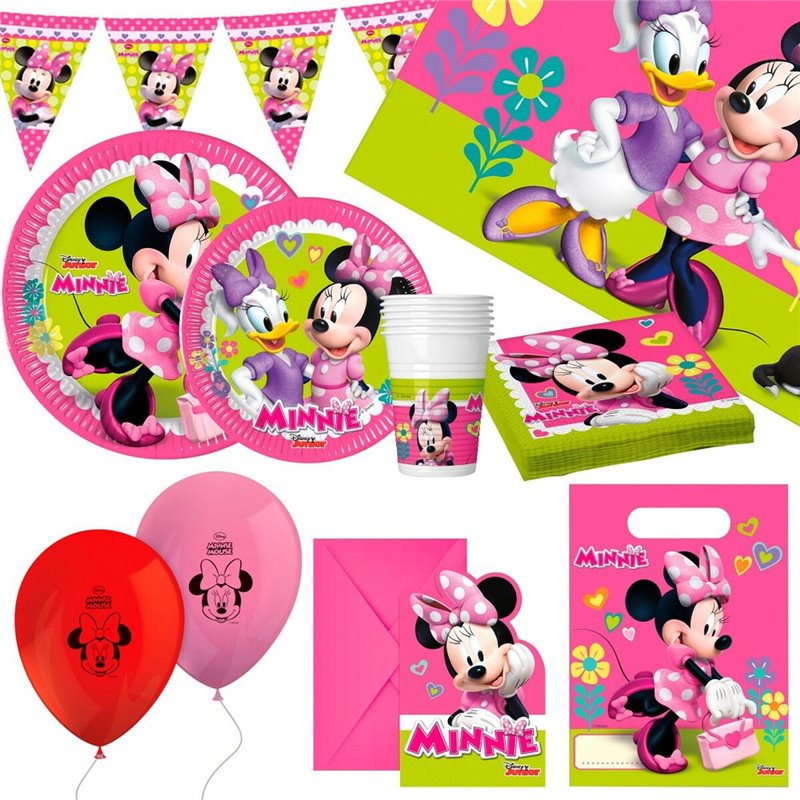 Set d'articles de fête Minnie Mouse 66 Pièces