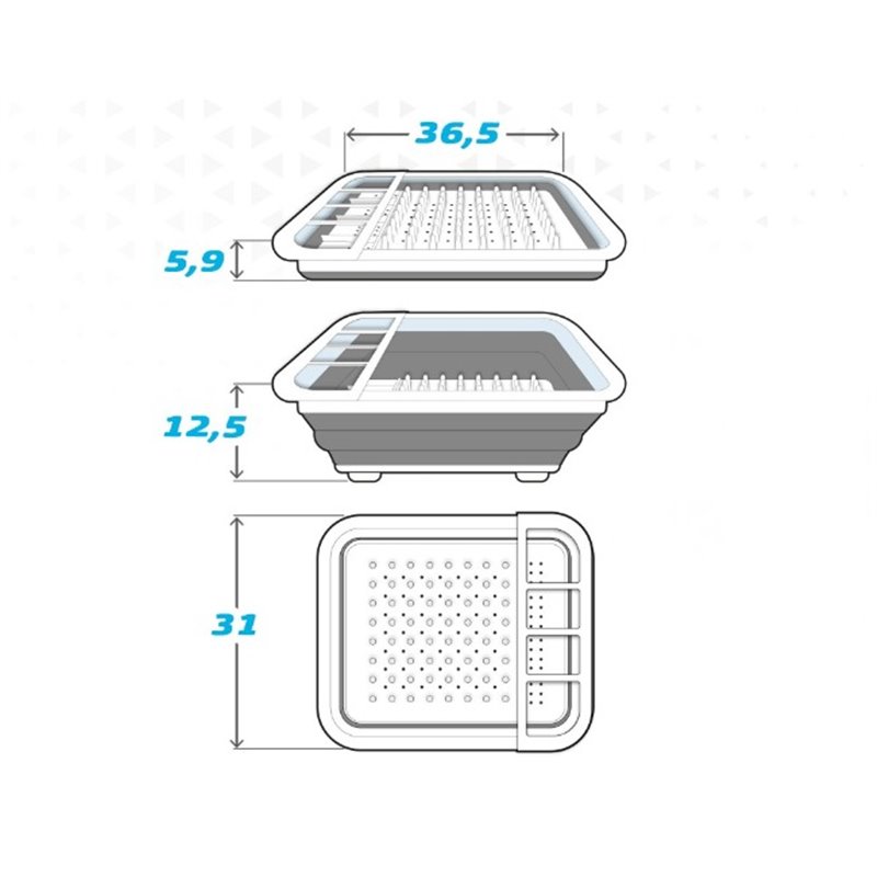 Image secondaire de Égouttoir Pliable de Cuisine Aktive 6 Unités