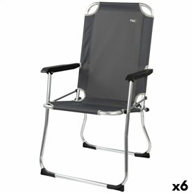 Chaise de camping pliante Aktive Gris foncé 45 x 91 x 47 cm (6 Unités) 389,99 €