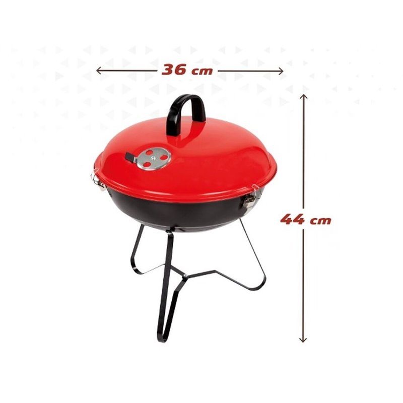 Image secondaire de Barbecue Portable Aktive Métal émaillé Ø 36 cm 36 x 44 x 36 cm (4 Unités) Rouge