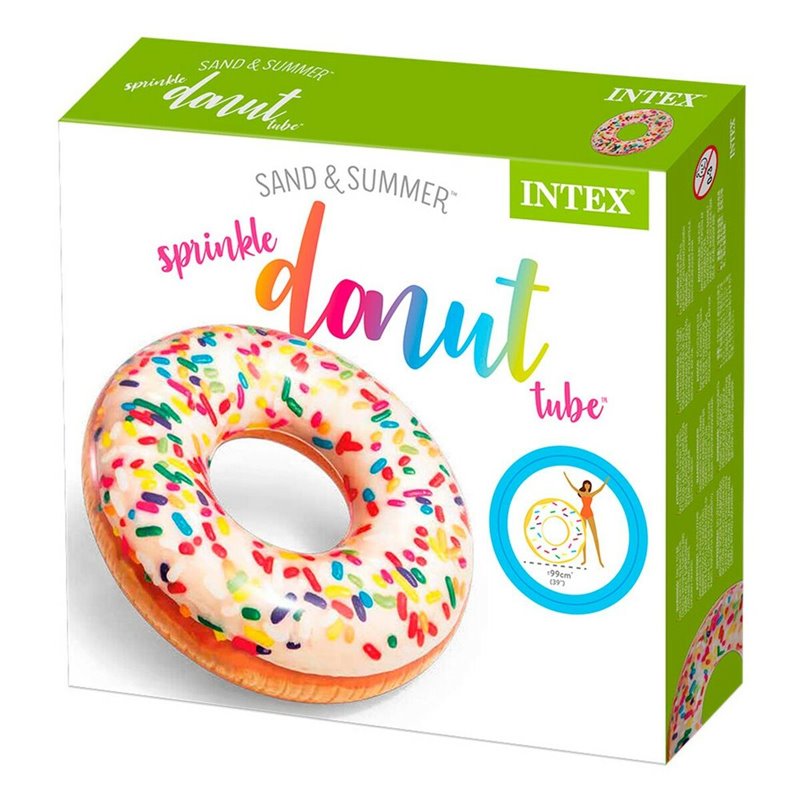 Image secondaire de Roue gonflable Intex Donut Blanc 114 x 25 x 114 cm (12 Unités)